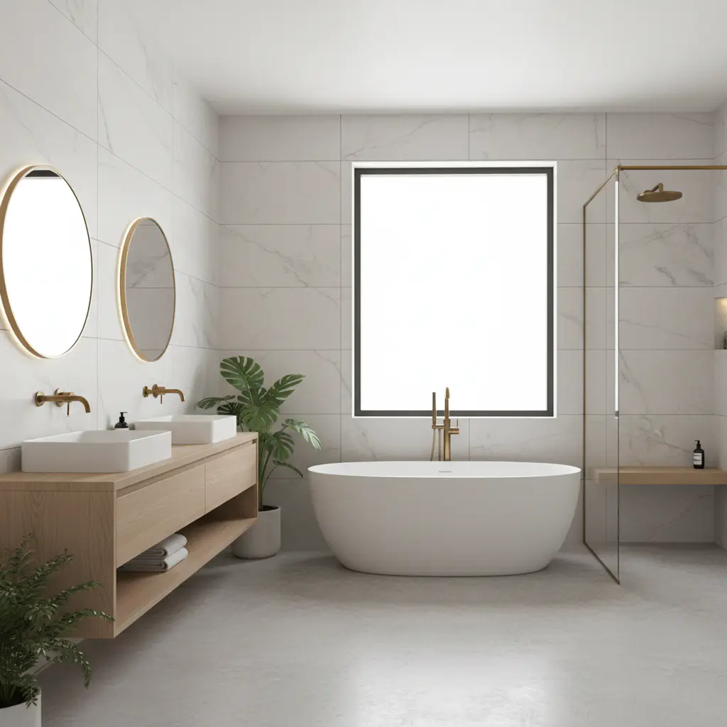 Elegant bathroom remodel